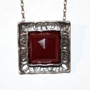 Sterling Silver Shablool Didae Carnelian Necklace